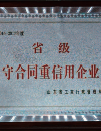 2016-2017年度省级守合同重信用企业